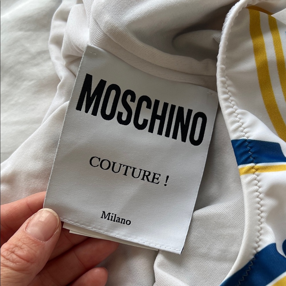 Moschino Red and White Budweiser inspired one piece - Picture 2 of 5